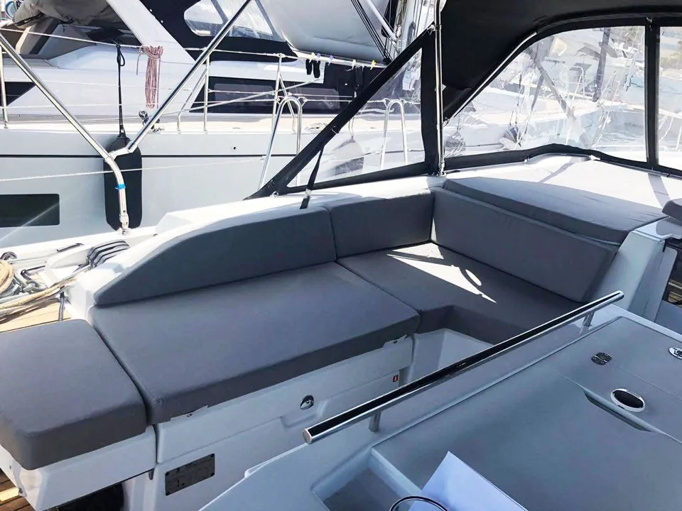 Deck of Despacito, a Beneteau Oceanis 46.1 sailboat at Split, Croatia