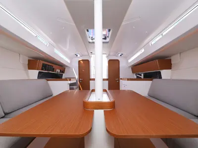 Salon of Katina, a Beneteau First 36 sailboat at Biograd na Moru, Croatia