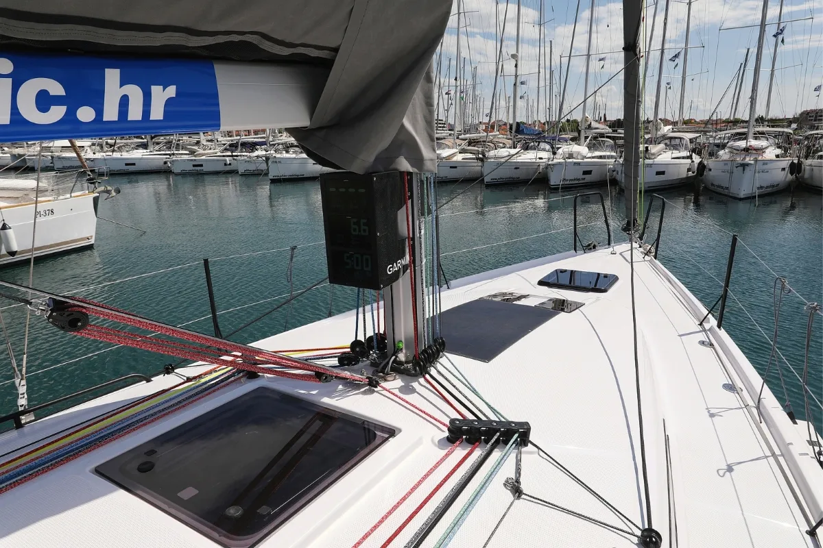 Katina, a Beneteau First 36 sailboat at Grad Biograd na Moru, Croatia