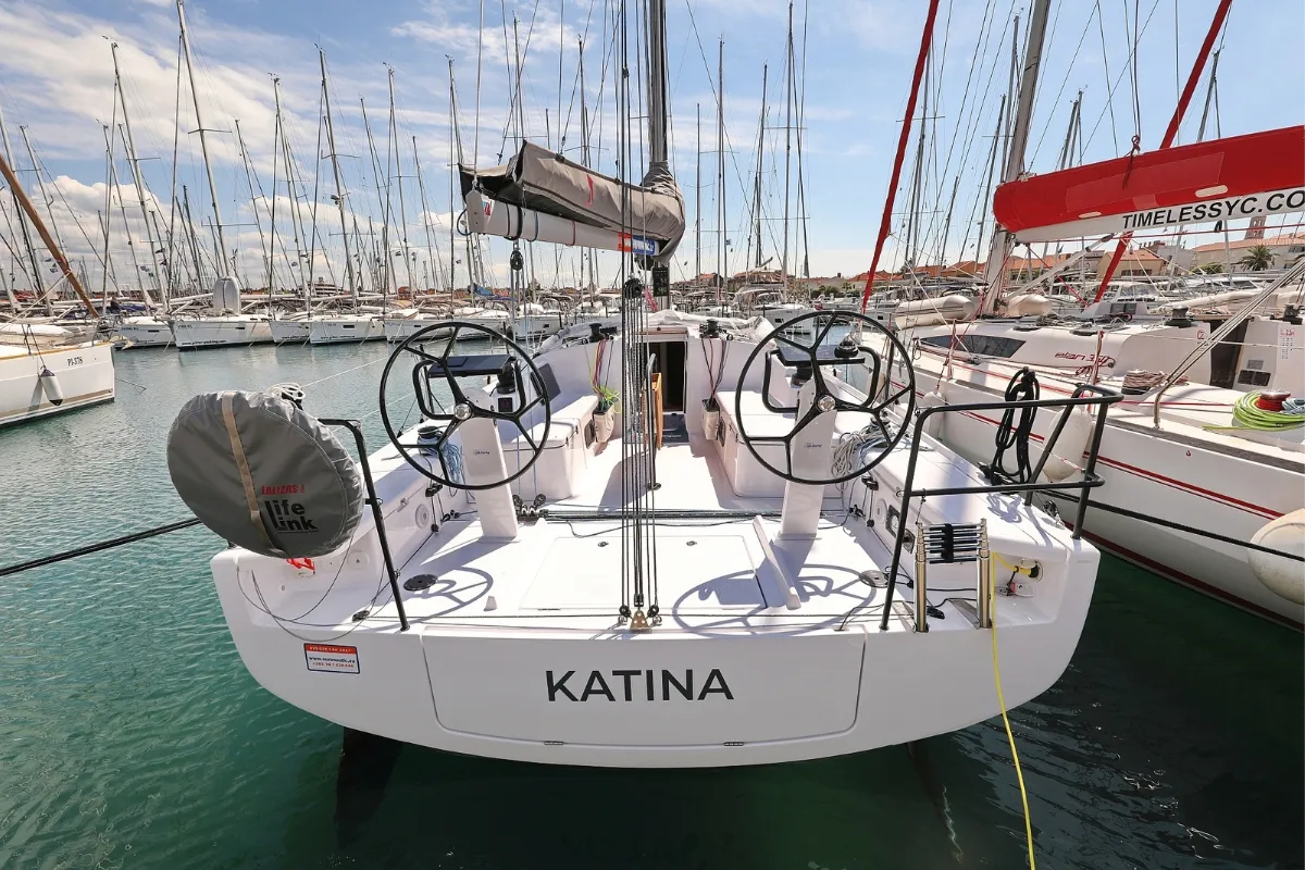 Katina, a Beneteau First 36 sailboat at Grad Biograd na Moru, Croatia