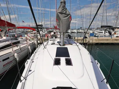 Katina, a Beneteau First 36 sailboat at Grad Biograd na Moru, Croatia