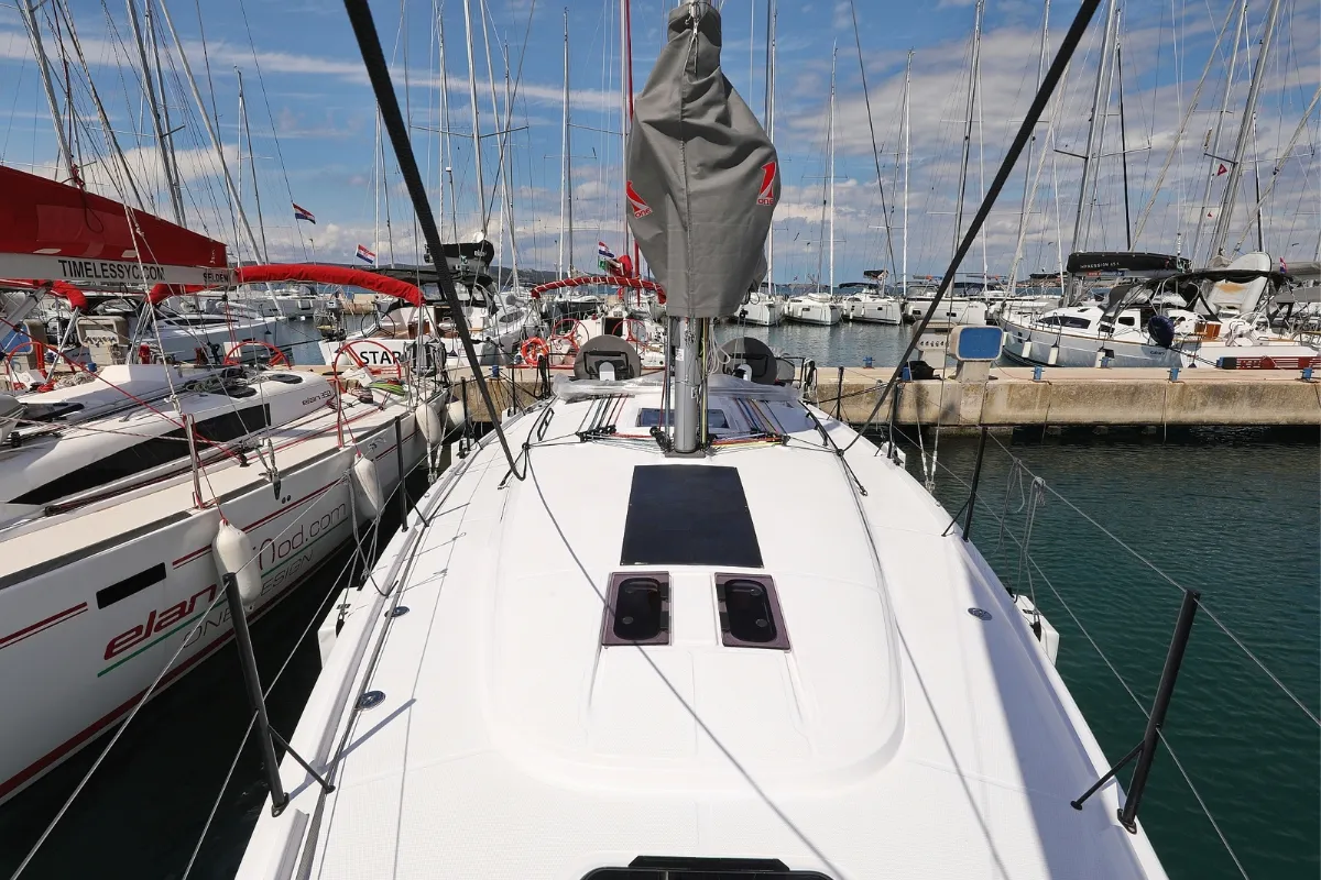 Katina, a Beneteau First 36 sailboat at Grad Biograd na Moru, Croatia