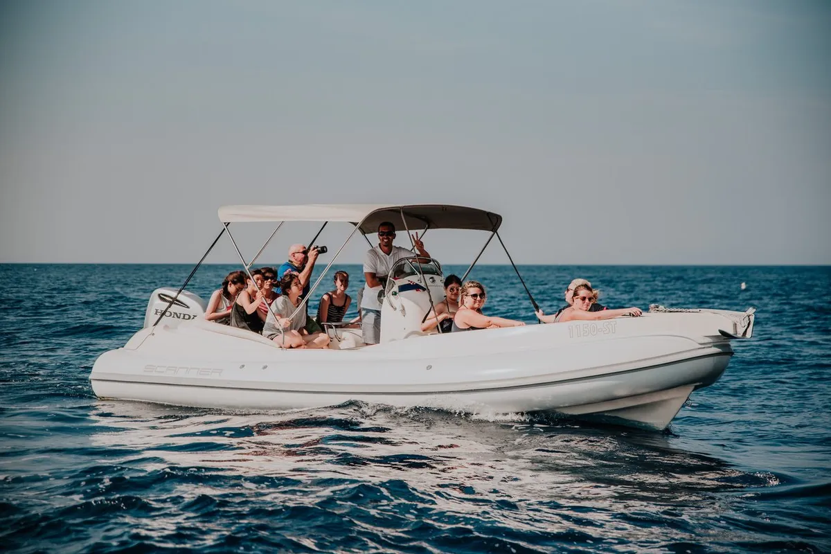Exterior view of Scanner Envy 710, a RIB at Trogir, Croatia