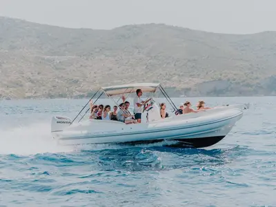 Exterior view of Scanner Envy 710, a RIB at Trogir, Croatia