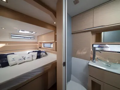 Cabin on Bela, a Cervetti 44 catamaran at Primošten, Croatia