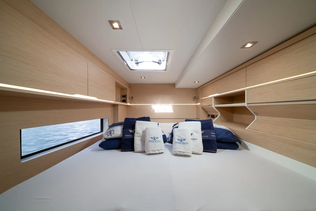 Cabin on Bela, a Cervetti 44 catamaran at Primošten, Croatia