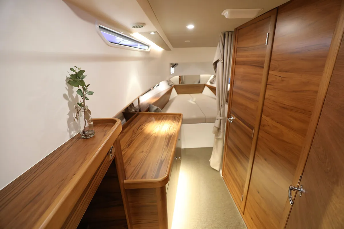 Cabin on Kali, a Nimbus T11 motorboat at Općina Sukošan, Croatia
