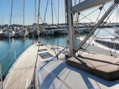 Lyra , a Jeanneau 60 sailboat at Athens, Greece