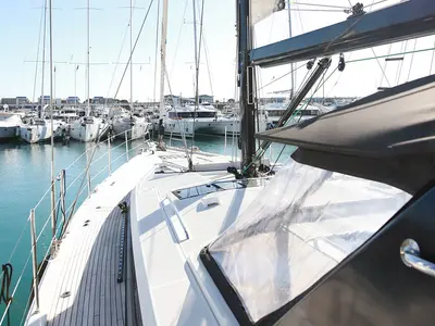 Lyra , a Jeanneau 60 sailboat at Athens, Greece
