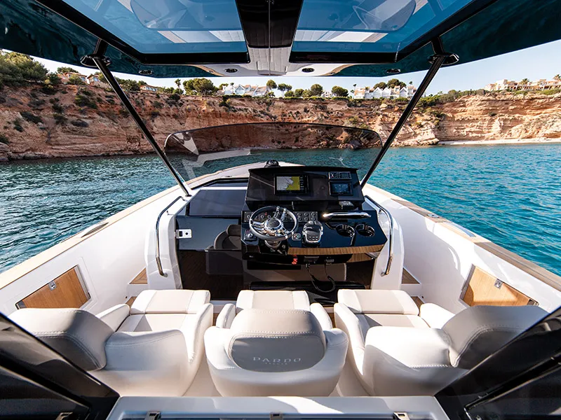 Gala, a Pardo 38 motorboat at Grad Šibenik, Croatia