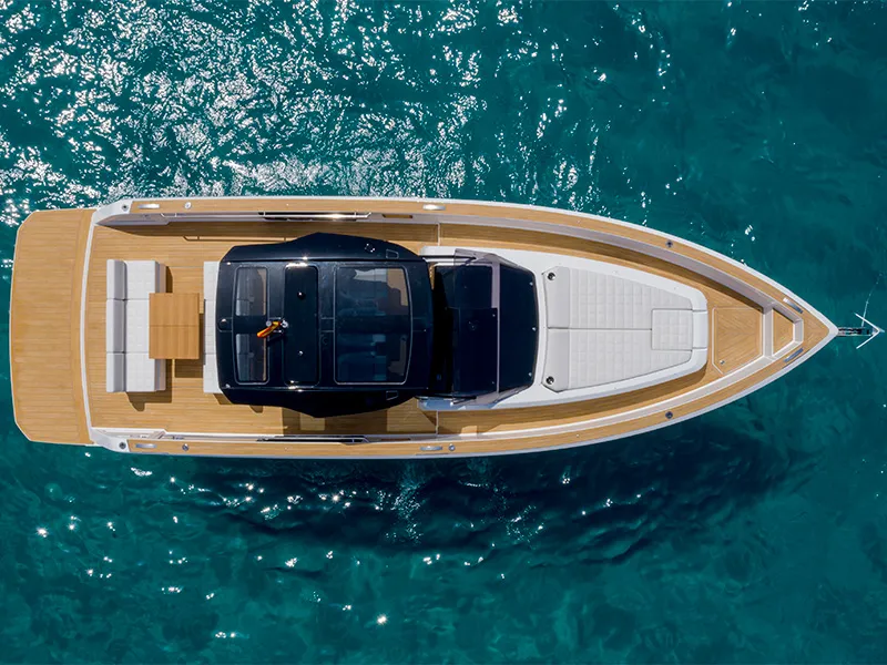 Gala, a Pardo 38 motorboat at Grad Šibenik, Croatia