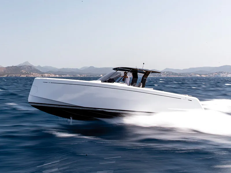 Gala, a Pardo 38 motorboat at Grad Šibenik, Croatia