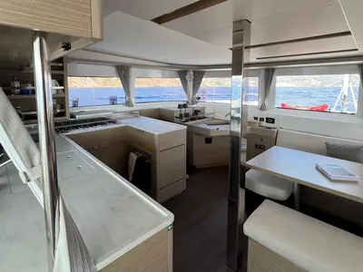 Salon of Ledi - Premium Line, a Lagoon 46 catamaran at Tonnarella, Italy