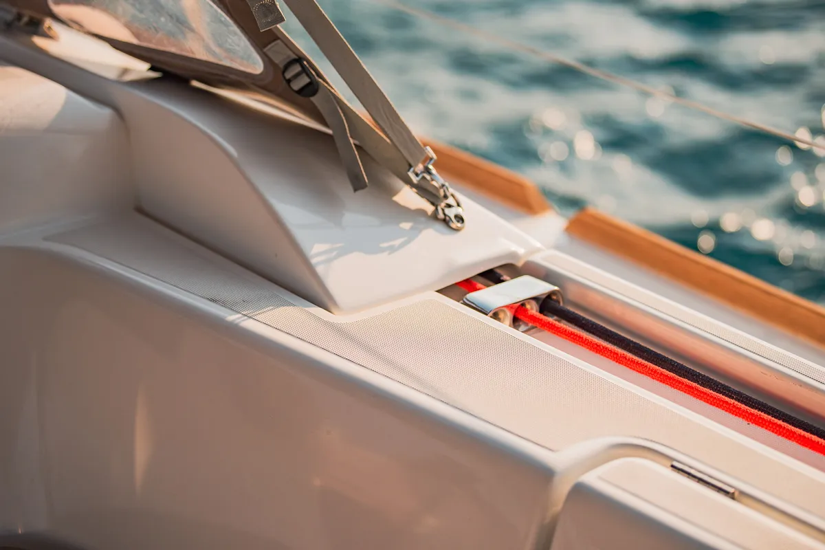 Asante, a Jeanneau Sun Odyssey 449 sailboat at Municipal Unit of Lefkada, Greece