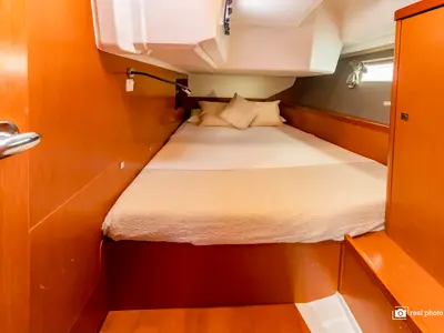 Cabin on Gaia - Solar Panel, a Beneteau Oceanis 45 sailboat at Cannigione, Italy