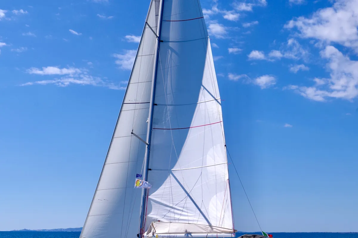 Exterior view of Gaia - Solar Panel, a Beneteau Oceanis 45 sailboat at Cannigione, Italy