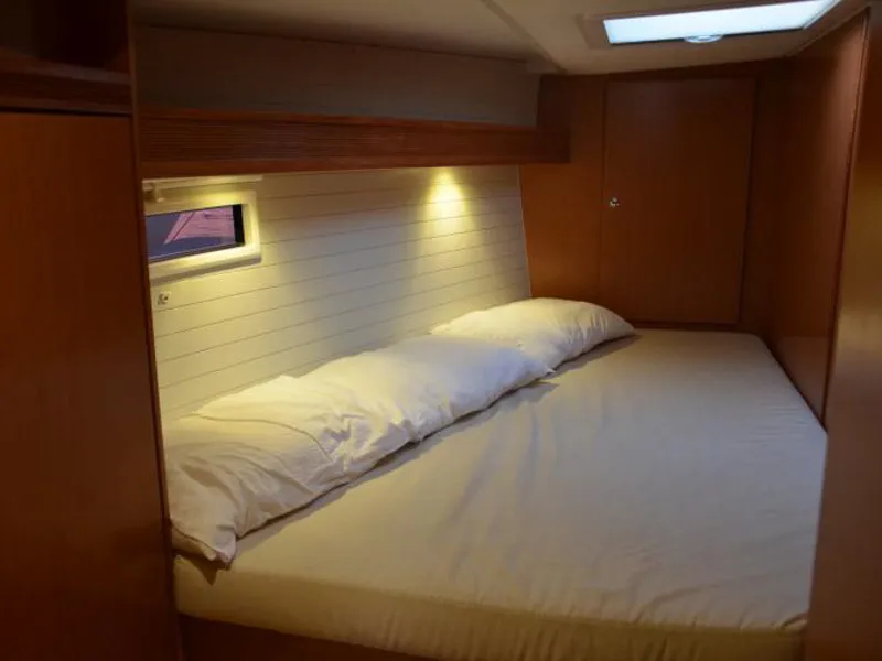 Cabin on Chiara F., a Bavaria Cruiser 45 sailboat at San Benedetto del Tronto, Italy