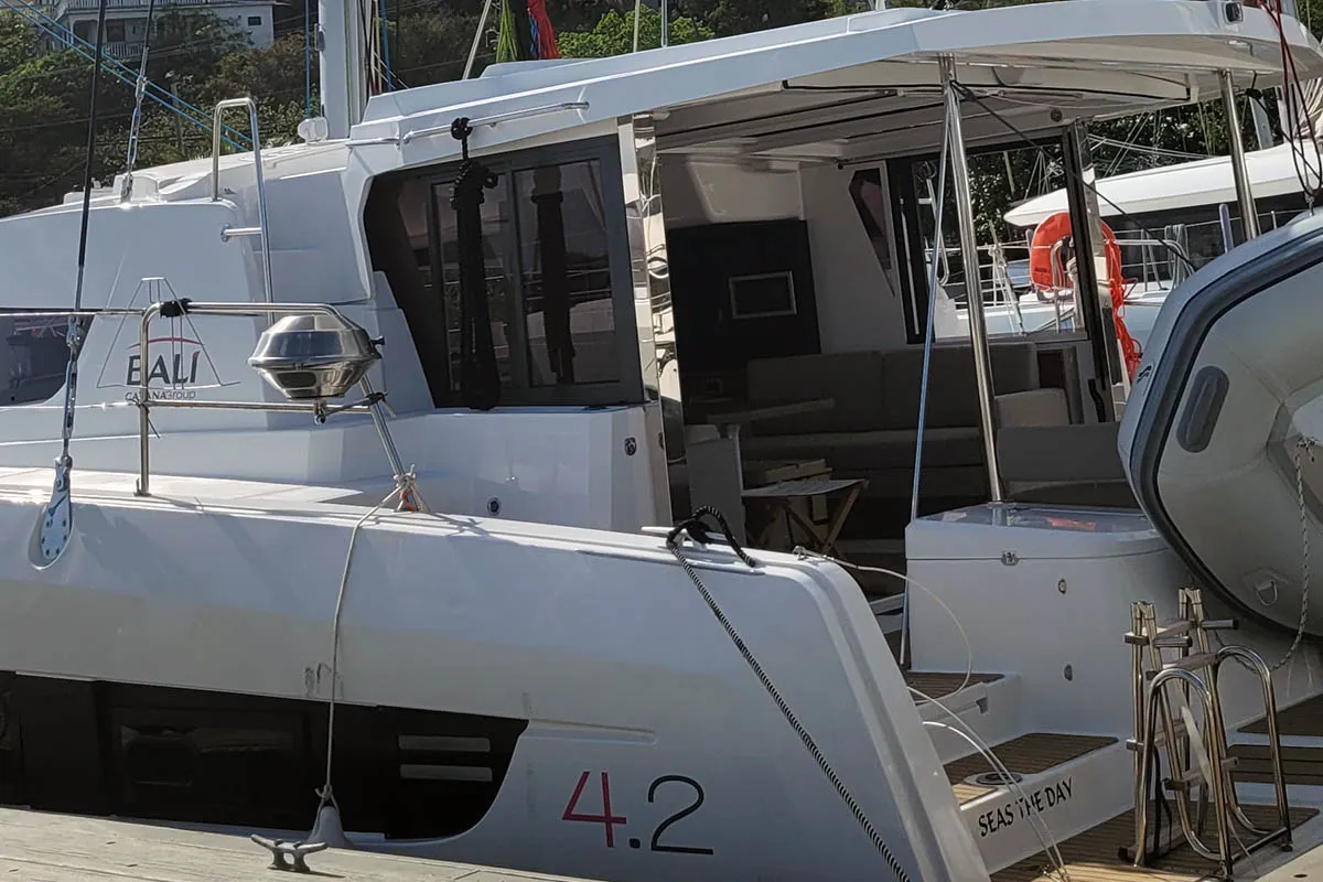 Seas the Day BVI, a Bali 4.2 catamaran at Road Town, British Virgin Islands