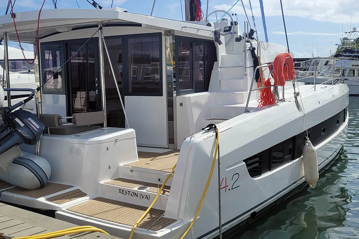 Seas the Day BVI, a Bali 4.2 catamaran at Road Town, British Virgin Islands