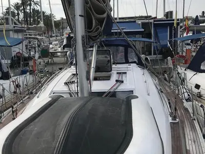 Deck of Alboran XXIV Cocomaluco, a Elan Impression 434 sailboat at es Jonquet, Spain