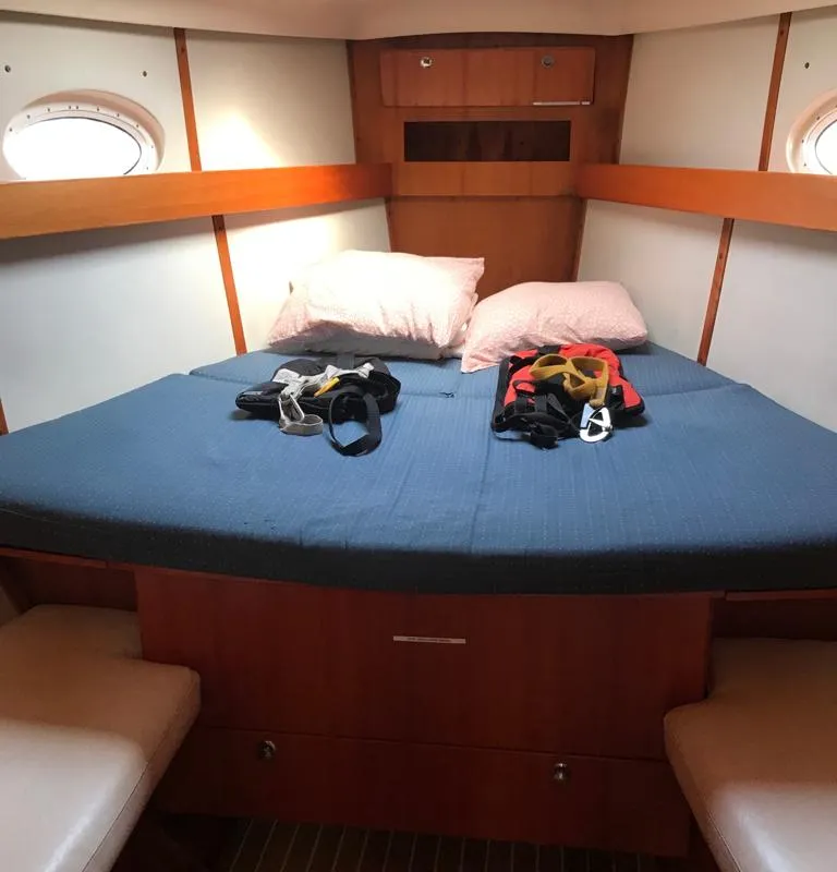 Cabin on Alboran XXIV Cocomaluco, a Elan Impression 434 sailboat at es Jonquet, Spain