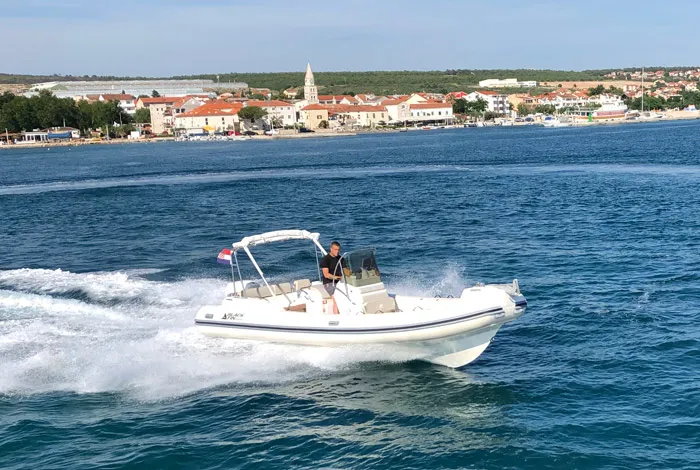 Black Fin, a Nuova Jolly Marine Black Fin RIB at Pirovac, Croatia