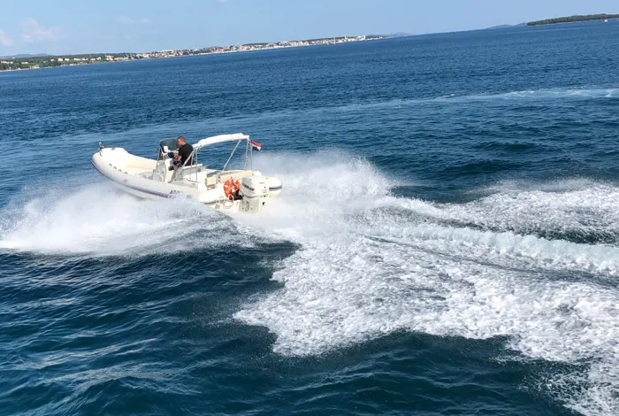 Black Fin, a Nuova Jolly Marine Black Fin RIB at Pirovac, Croatia