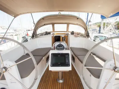 Sake, a Bavaria Cruiser 41 sailboat at Volos, Greece
