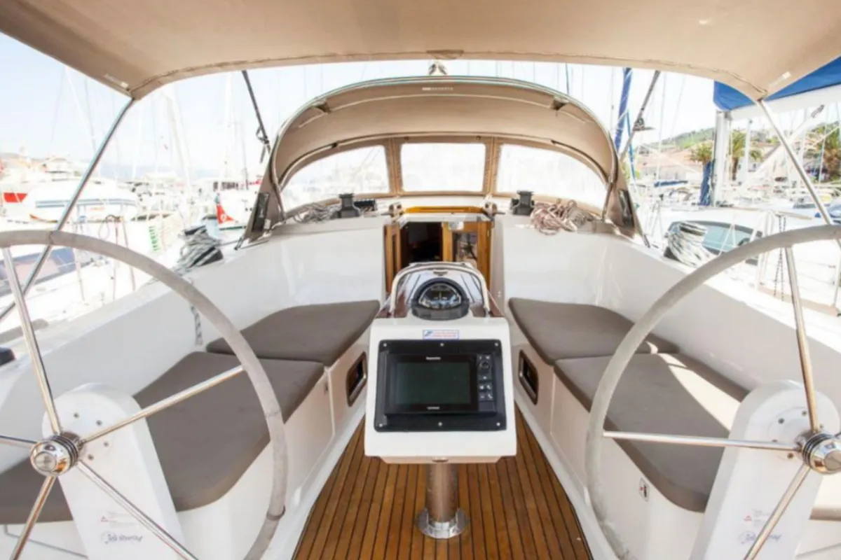 Sake, a Bavaria Cruiser 41 sailboat at Volos, Greece