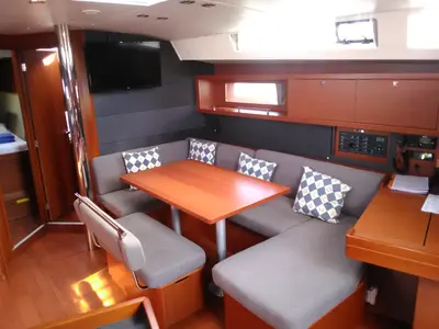 Salon of Tornafort, a Beneteau Oceanis 45 sailboat at Palamós, Spain