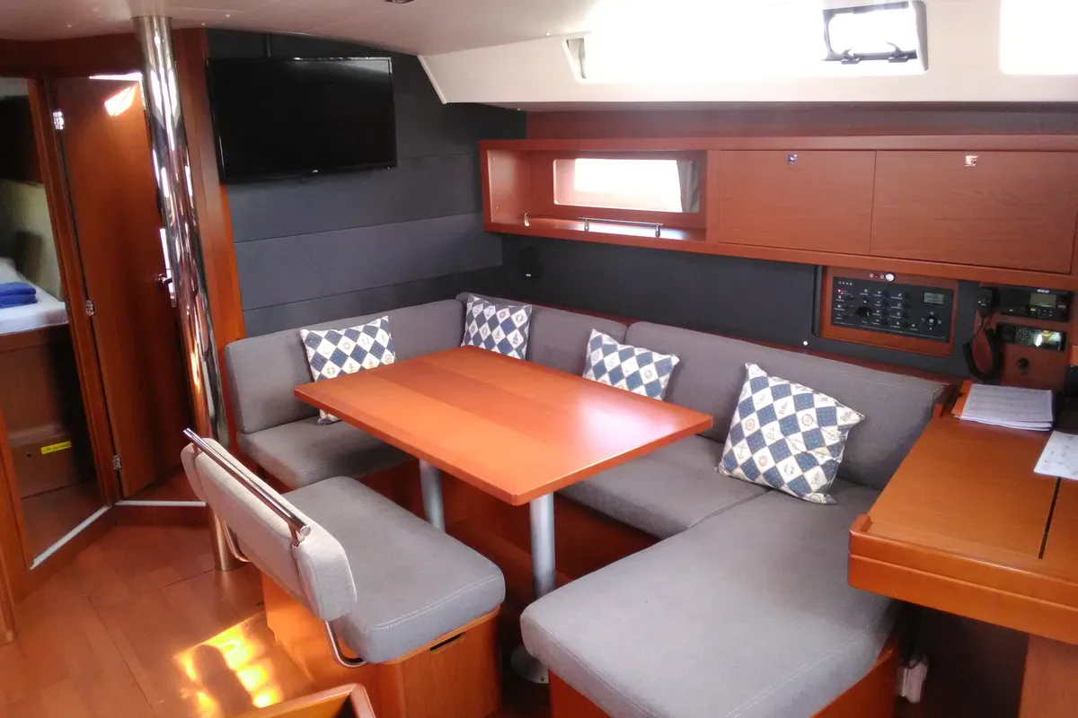 Salon of Tornafort, a Beneteau Oceanis 45 sailboat at Palamós, Spain