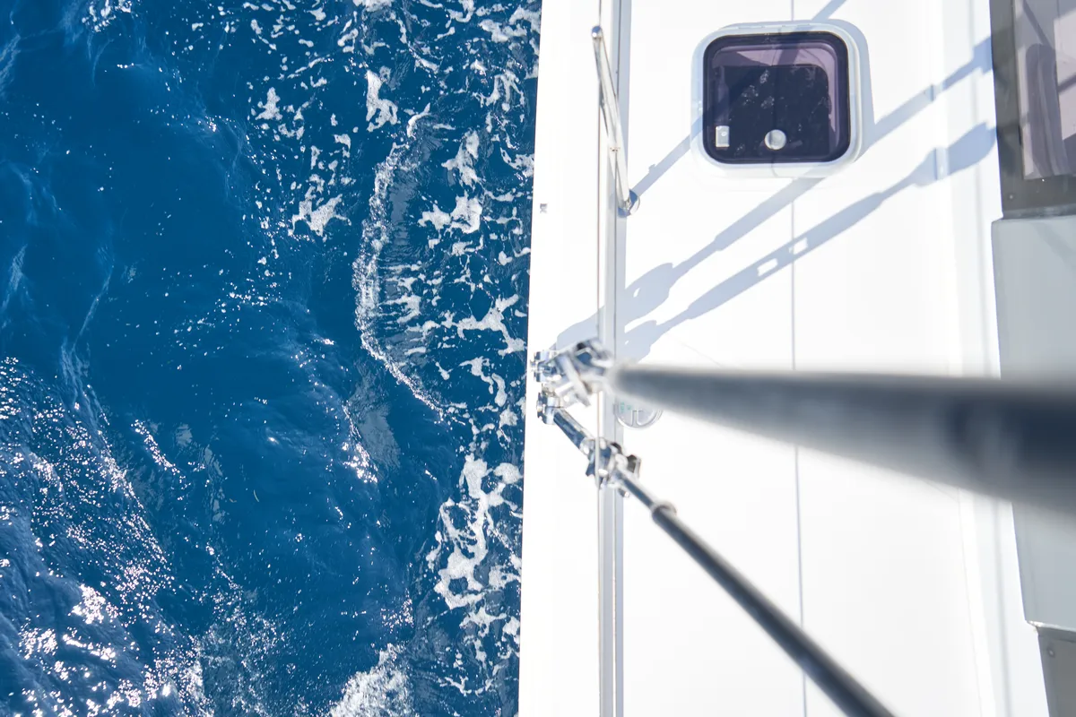 Sea Spirit III, a Nautitech 46 Fly catamaran at Grande Rivière Noire VCA, Mauritius