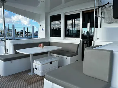 Lady Birgith , a Lagoon 40 catamaran at Central Abaco, Bahamas