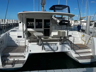 Lady Birgith , a Lagoon 40 catamaran at Central Abaco, Bahamas
