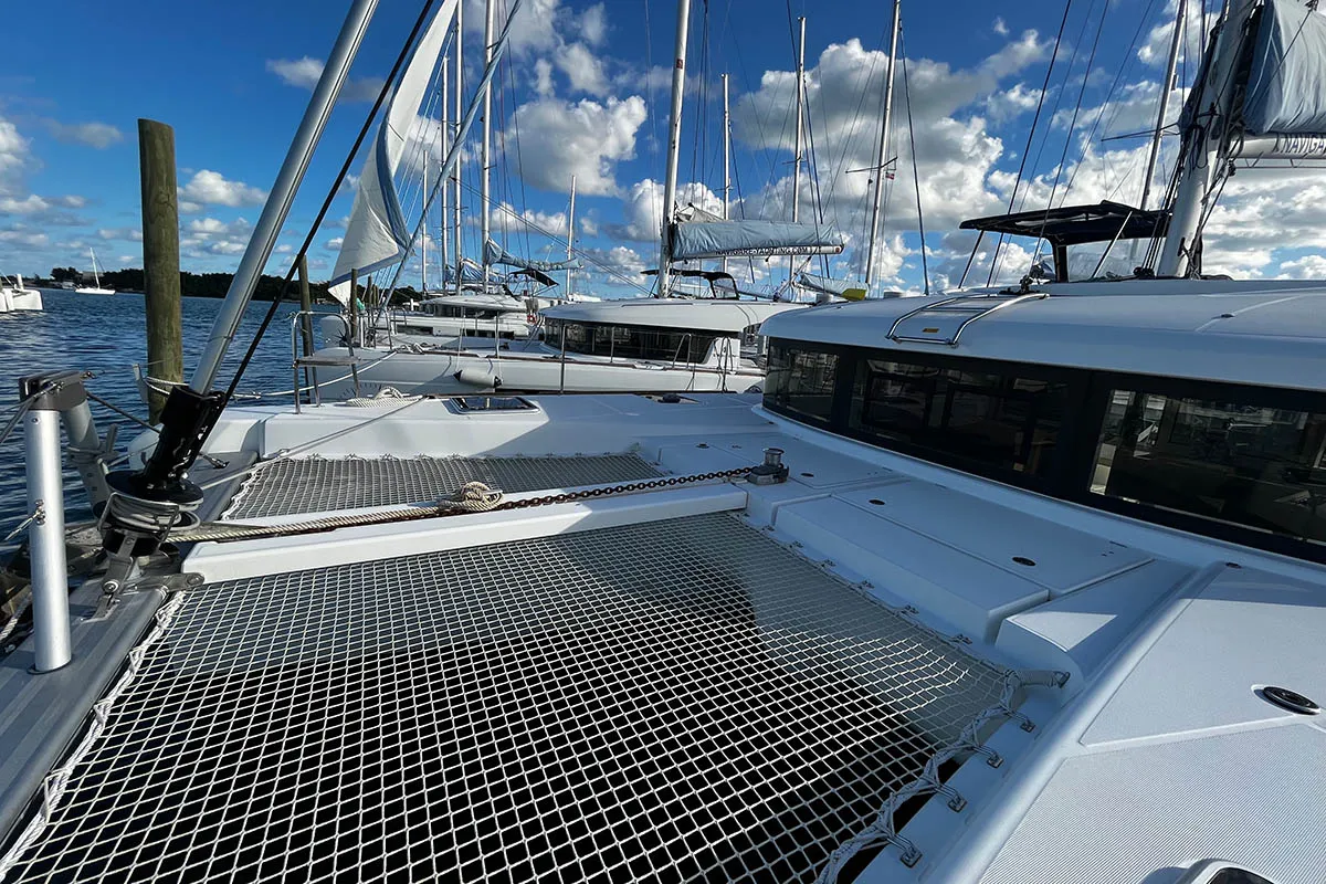Lady Birgith , a Lagoon 40 catamaran at Central Abaco, Bahamas