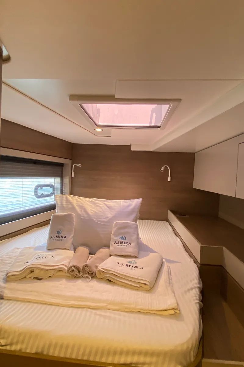 Cabin on Despina, a Bali 4.6 catamaran at Fethiye, Turkey