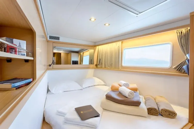 Cabin on Alba Mouse, a Lagoon 450 Fly catamaran at Grad Ploče, Croatia