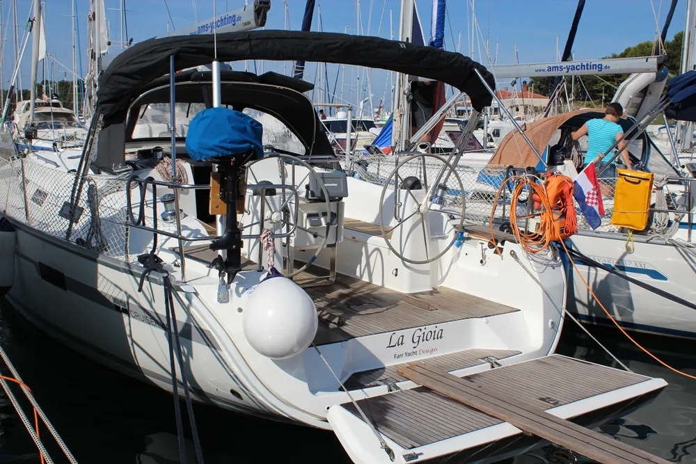La Gioia , a Bavaria Cruiser 40 sailboat at Općina Vrsar, Croatia