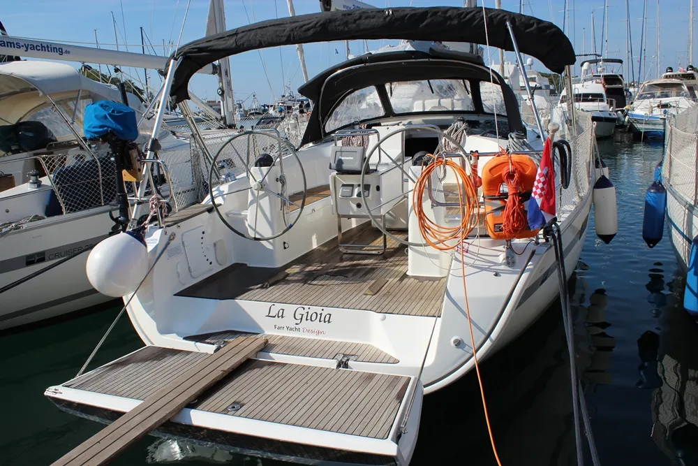 La Gioia , a Bavaria Cruiser 40 sailboat at Općina Vrsar, Croatia