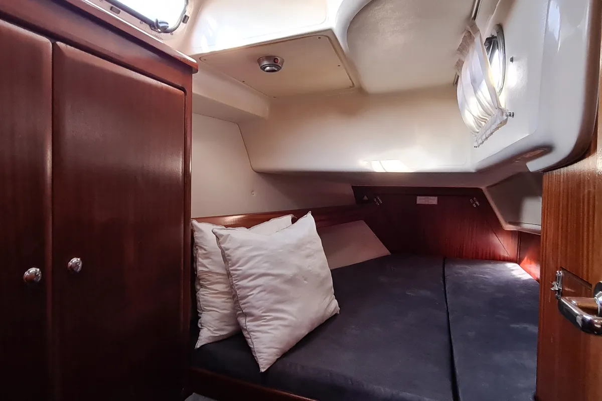 Cabin on Chimera, a Bavaria 42 sailboat at Kavala, Greece