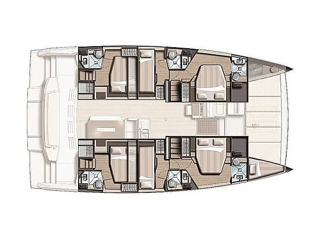 Stelina, a Bali 4.8 catamaran at Preveza, Greece