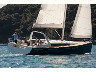Galley of Harpia, a Beneteau Oceanis 48 sailboat at Grad Kaštela, Croatia