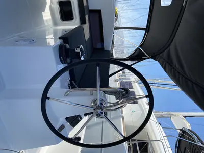Lornia, a Jeanneau Sun Odyssey 440 sailboat at Fethiye, Turkey