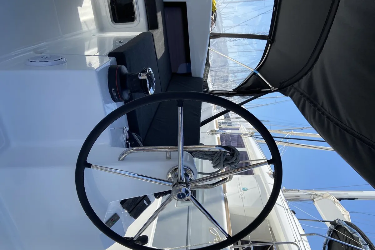 Lornia, a Jeanneau Sun Odyssey 440 sailboat at Fethiye, Turkey