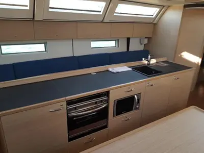 Galley of Marietta, a D&D Kufner 54 sailboat at Punat, Croatia
