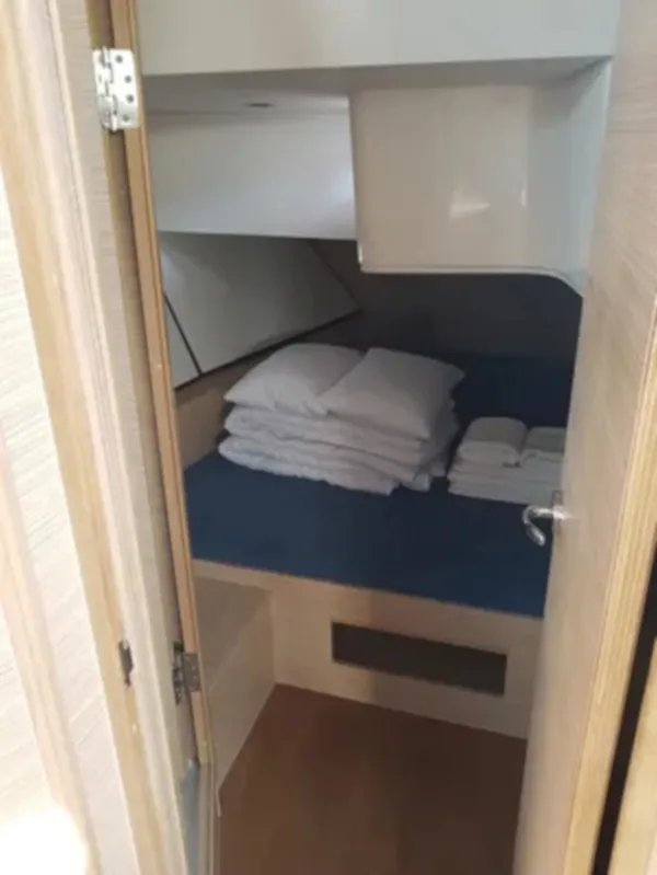 Cabin on Marietta, a D&D Kufner 54 sailboat at Punat, Croatia