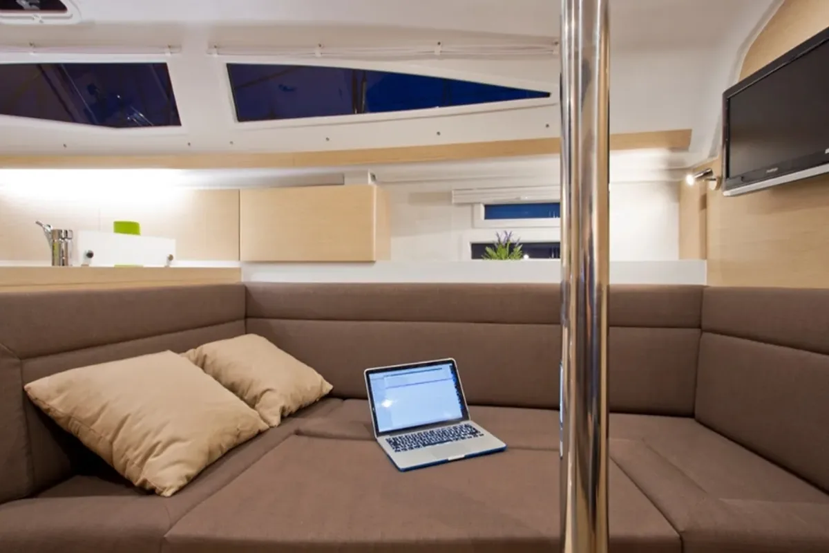Salon of Aurora, a Elan Impression 35 sailboat at Pula, Croatia