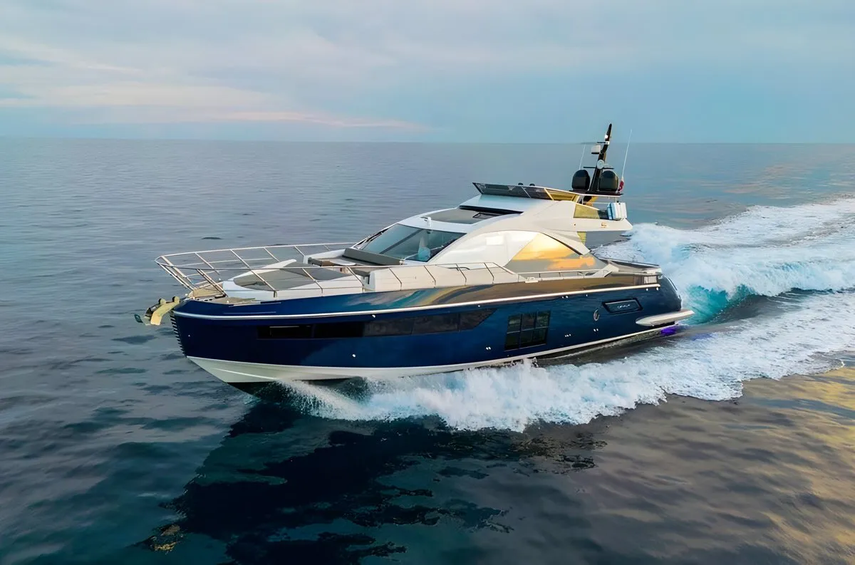 Exterior view of Mudita, a Azimut S7 motor yacht at Podstrana - Miljevac, Croatia