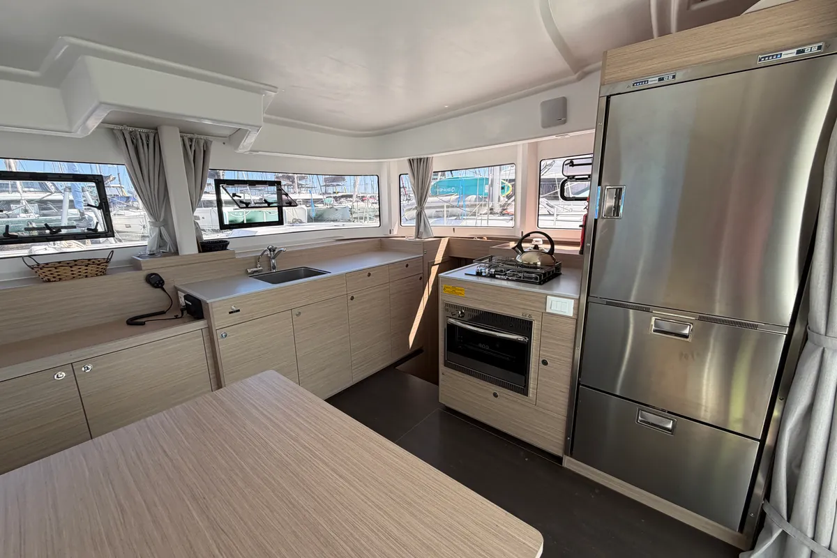 DSCHUBBA, a Lagoon 38 - 3 + 2 cab. catamaran at Athens, Greece