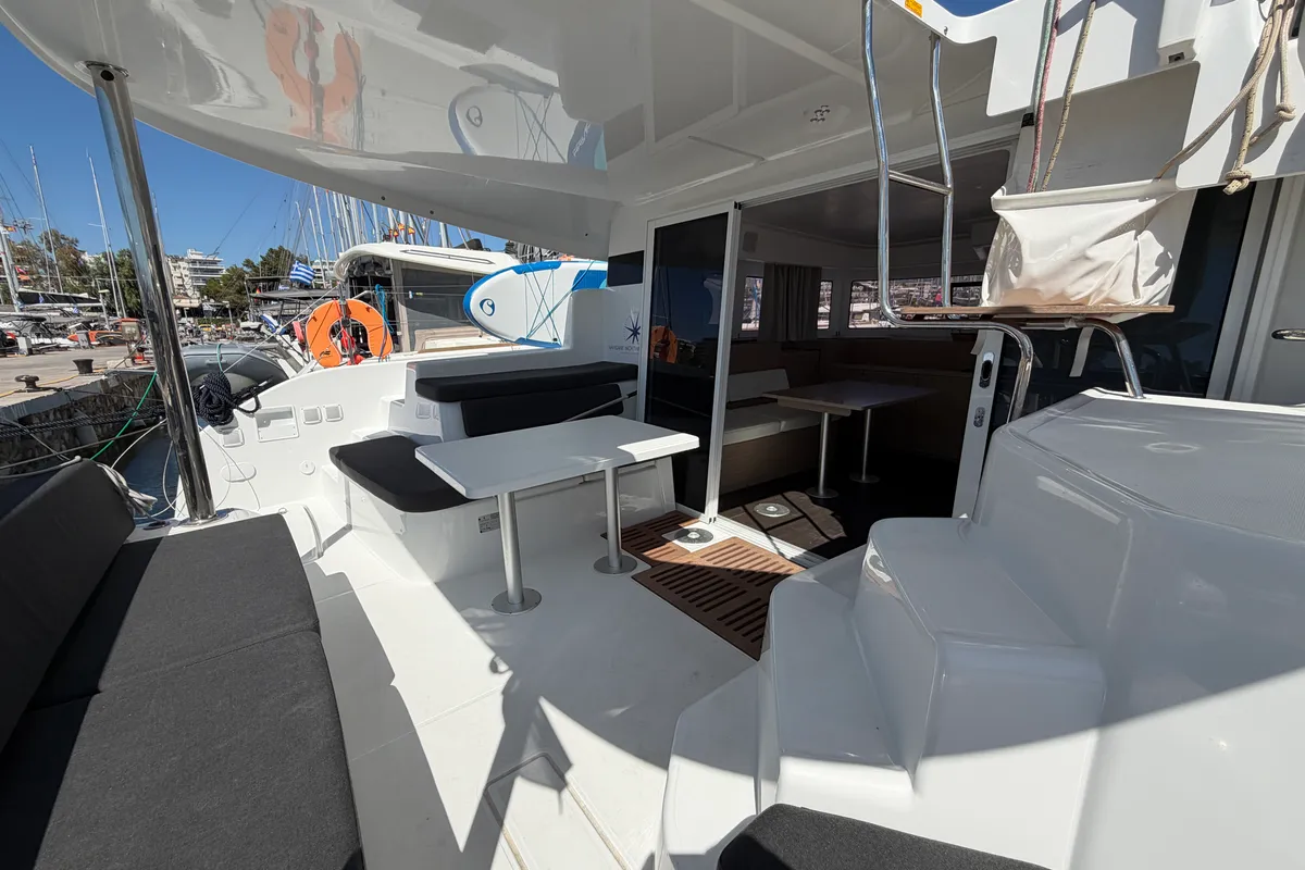 DSCHUBBA, a Lagoon 38 - 3 + 2 cab. catamaran at Athens, Greece